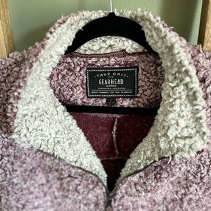 Maroon True Grit American Outdoor Co Sherpa Pullover Sweater Size Small